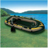 Лодка INTEX Seahawk 4 (68351), 4-местная, 351×145×48 см, вёсла, насос, до 480 кг